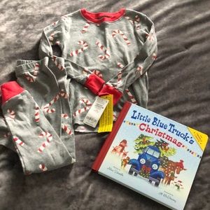 NWT candy Cane Pajamas and New Little Blue Truck